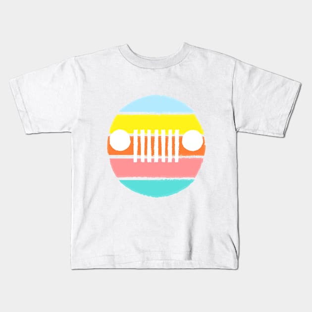 Jeep Wrangler Retro Kids T-Shirt by miranda_cheynne